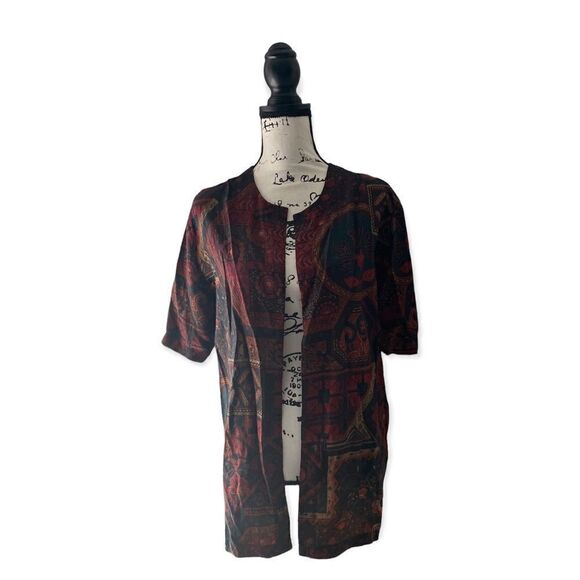 Karen Scott SZ M open front vintage blouse - Picture 5 of 5